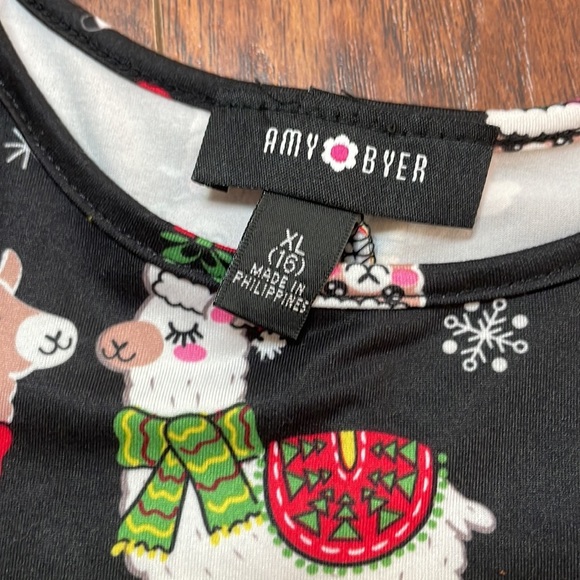 NWT-Girls X-Large Night gown/Dress. Christmas Llamas & Cactus 🎁Stocking stuffer - Picture 6 of 11